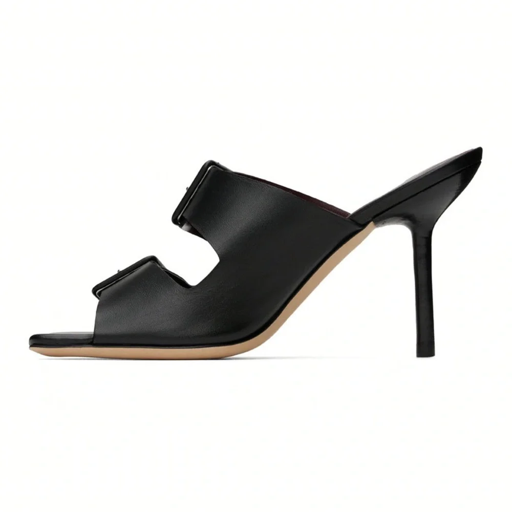 STAUD Black Remi Heeled Sandals - Picture 8 of 10